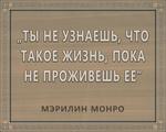 3D вид таблички ««Ты не узнаешь, что такое жизнь, пока не проживешь ее»» под заказ - фото.№1